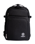 Black TCG backpack with white logo